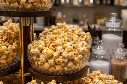 Sweet & Salt Gourmet Popcorn with a perfect balance of sweetnedd and savory crunch. Hand-popped in Pure Canola Oil gently coated with pure cane sugar and finished with Iodized salt